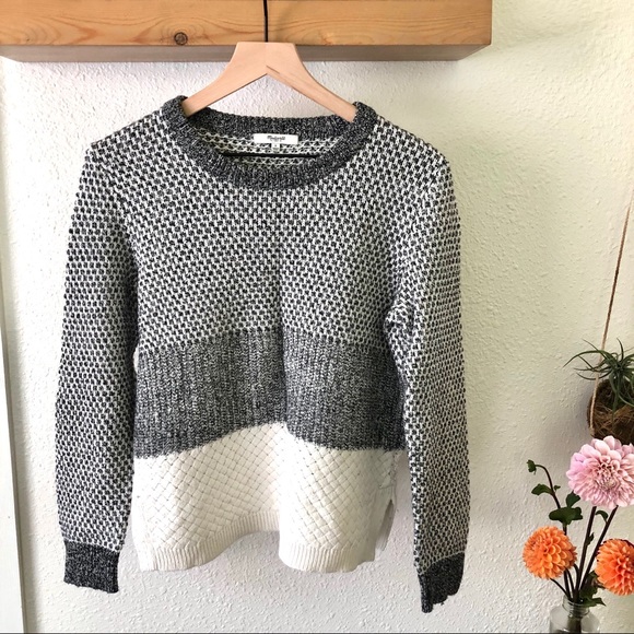 Madewell Sweaters - Madewell grey & white sweater
